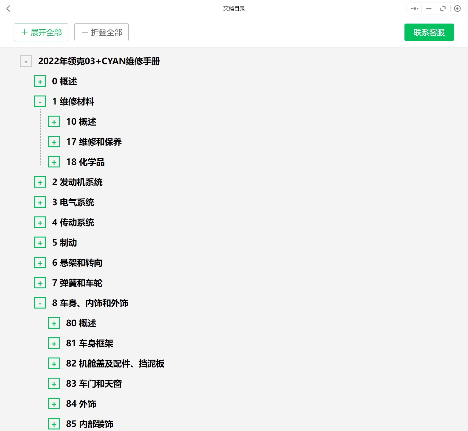 2018-2022年款领克汽车维修手册和电路图[资料更新]