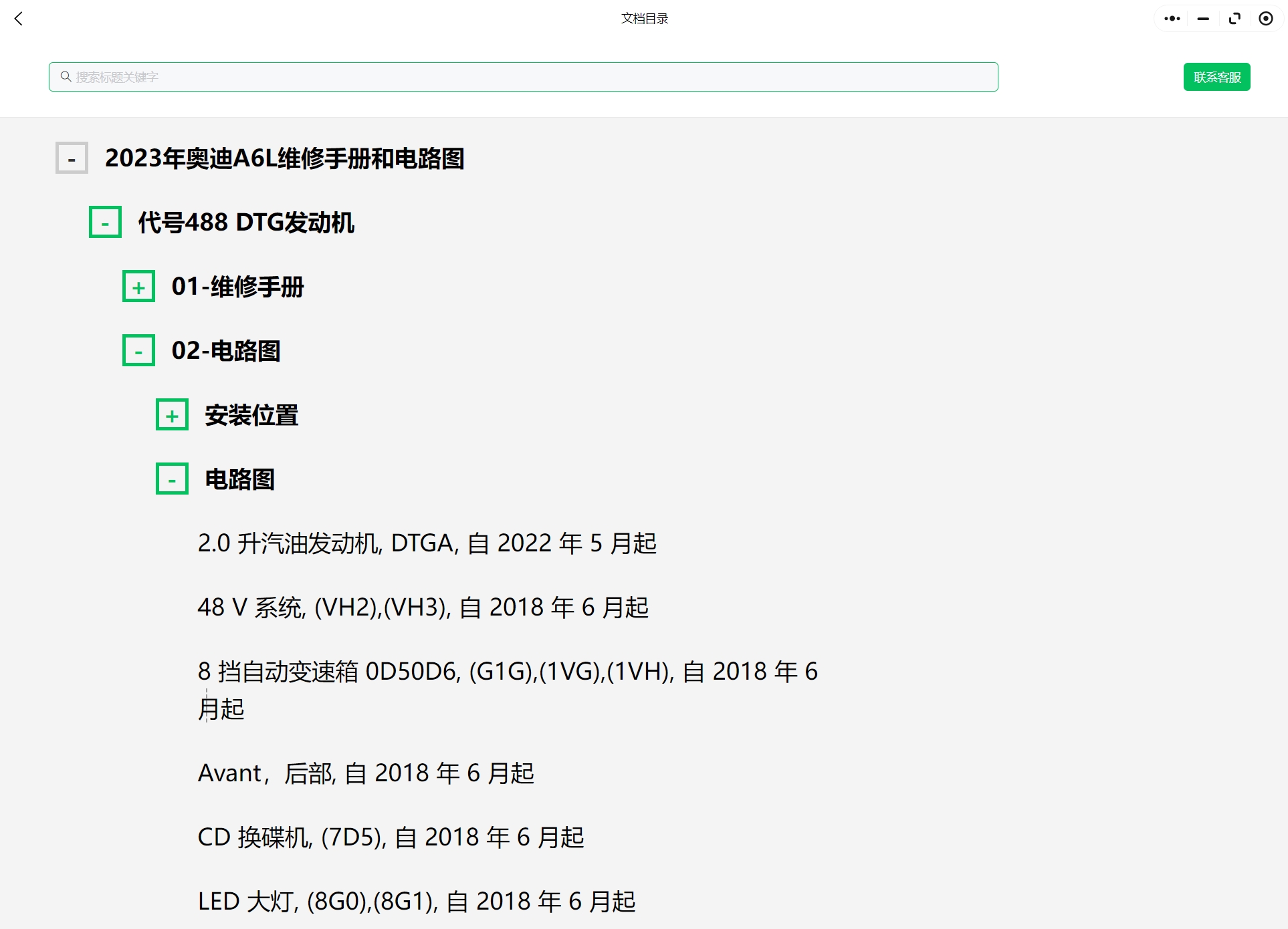 奧迪RS3RS4RS5RS6RS7S3S5S4S6S7S8SQ5RSQ5維修手冊(cè)和電路圖資料更新