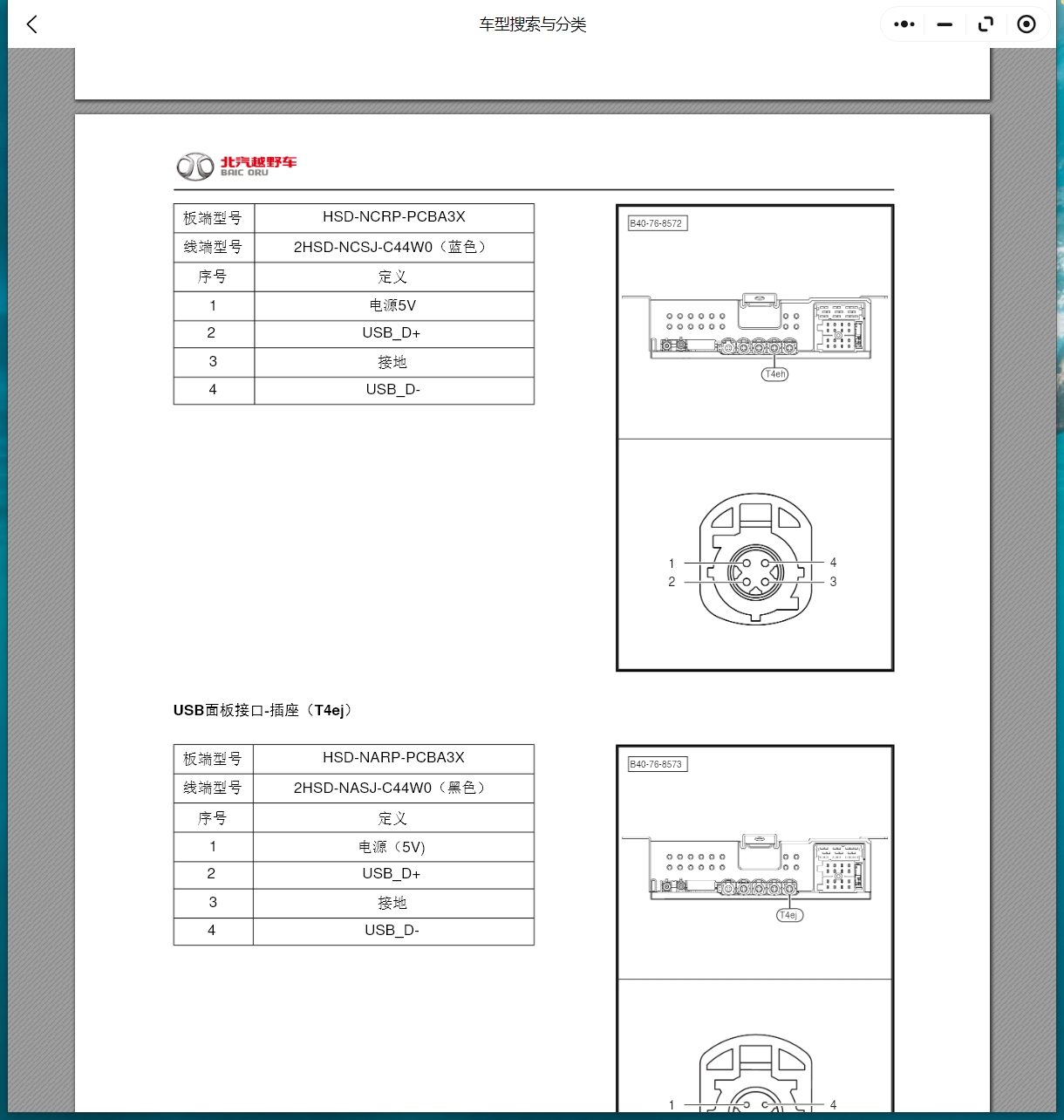 2015-2024年北京越野车BJ20 BJ30 BJ40 PLUS BJ60 BJ80 BJ90 F40维修手册电路图